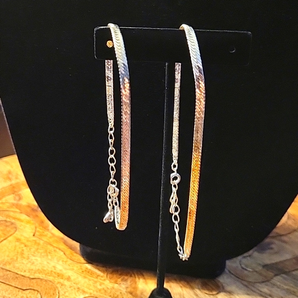 Pair I Love Jesus Silver Bracelets